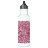 Girly Pink Glitzy Glam Glitter Leopard Print       Waterfles (Links)