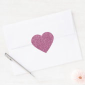 Girly Pink Glitzy Glam Sparkle Glitter Hart Sticker (Envelop)