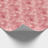 Girly Pink Glitzy Glitter Giraffe Print Cadeaupapier (Hoek)