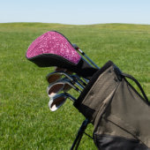 Girly Pink Glitzy Glitter Sparkle Golfheadcover (Insitu)