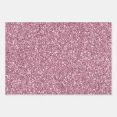 Girly Pink Glitzy Glitter Sparkle Inpakpapier Vel (Voorkant 3)