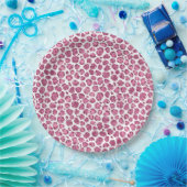 Girly Pink Glitzy Leopard Print Papieren Bordje (Feest)