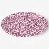 Girly Pink Glitzy Leopard Print Papieren Bordje (Gekanteld)