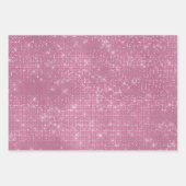 Girly Pink Glitzy Sparkle Inpakpapier Vel (Voorkant)