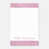 Girly Pink Glitzy Sparkle Post-it® Notes (Voorkant)