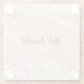 Girly Pink Gold Blush Leopard Print Onderzetter (Achterkant)