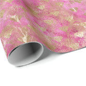 Girly Pink Gold Glam Diamonds Cadeaupapier (Rol Hoek)