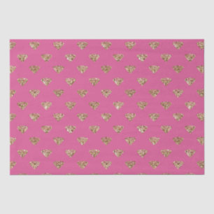 Girly Pink Gold Glitter Jewel Diamonds Tissuepapier