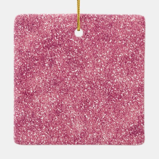 Girly Pink Gold Glitter Sparkle Glitz Keramisch Ornament (Achterkant)