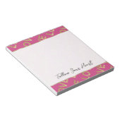 Girly Pink Gold Liefde Notitieblok (Schuin)