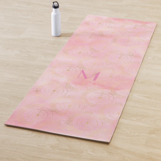 Girly Pink Gold Planet Celestial viering Yogamat (In situ)