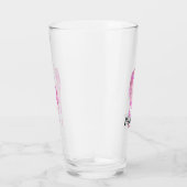 Girly Pink Gold Unicorn - Gepersonaliseerd Glas (Rechts)