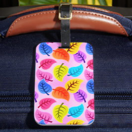 Girly Pink Hawaiian patroon Bagagelabel