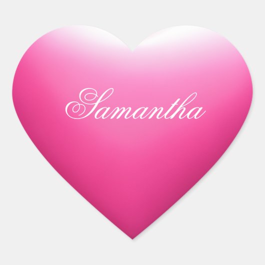 Girly Pink Heart Hart Sticker (Voorkant)