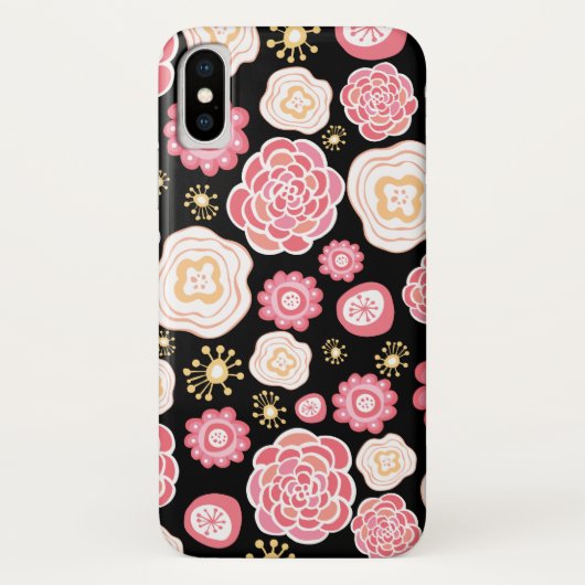 Girly Pink Honeysuckle Floral Pattern Iphone Case-Mate iPhone Case (Achterkant)