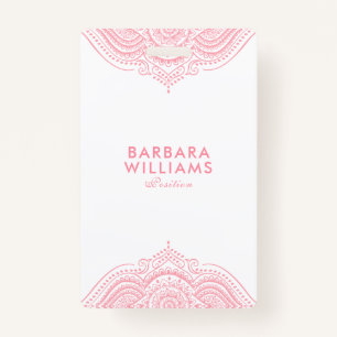 Girly Pink Lace Badge