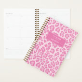Girly Pink Leopard Elegant Script Name 2021 (Devant avec enveloppe)