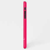 Girly Pink Leopard Patroon Achtergrond Aangepaste  iPhone Hoesje (Linkerkant)