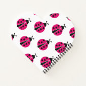 Girly Pink lieveheersbeestje gepersonaliseerd Notitieboek (Achterkant)