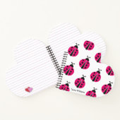 Girly Pink lieveheersbeestje gepersonaliseerd Notitieboek (Binnen)