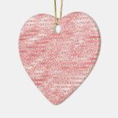 Girly Pink Melon Glitter Stripes Keramisch Ornament (Links)