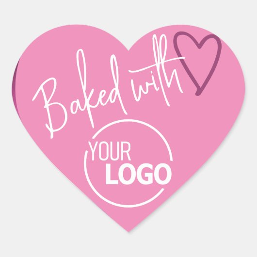 Girly Pink met een uitgelekte liefdeshomemade met Hart Sticker (Voorkant)