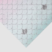 Girly Pink Mint Silver Glitter Mermaid Tissuepapier (Detail)