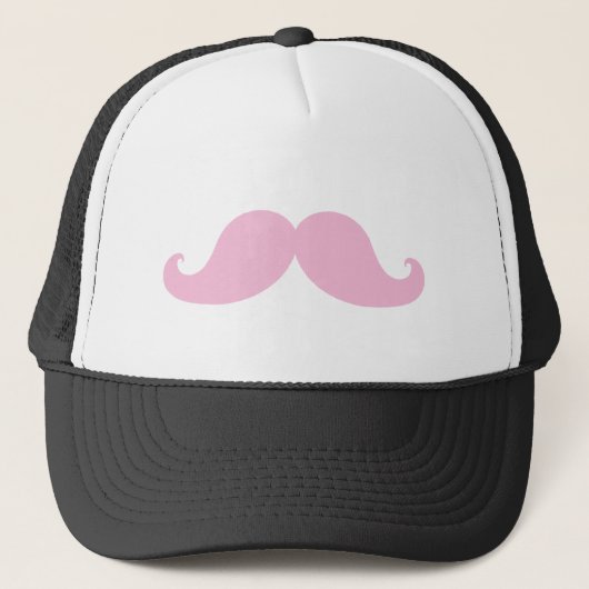 Girly Pink Mustache Trucker Pet (Voorkant)