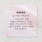 Girly Pink Mystic Magic Eye Energy Healing Sparkly Vierkante Visitekaartje (Achterkant)