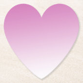 Girly Pink Ombre Kartonnen Onderzetters (Voorkant)