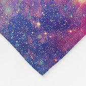 Girly Pink Paarse Space Nebula Galaxy Fleece Deken (Hoek)
