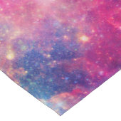 Girly Pink Paarse Space Nebula Galaxy Tafelkleed (Gekanteld)