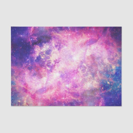Girly Pink Paarse Space Nebula Galaxy Tissuepapier (Voorkant)