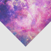 Girly Pink Paarse Space Nebula Galaxy Tissuepapier (Detail)