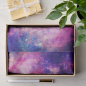 Girly Pink Paarse Space Nebula Galaxy Tissuepapier (Geschenk)