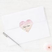 Girly Pink Peach Glam Leopard Print Ombre Tie kleu Hart Sticker (Envelop)