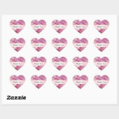 Girly Pink Pearl Roos Gouden Glam Dank u Hart Sticker (Vel)