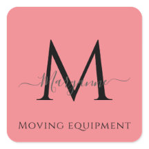 Girly Pink Personalized Monogram Envelope Seal