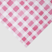 Girly Pink Plaid Stripes Birthday Tissuepapier (Detail)