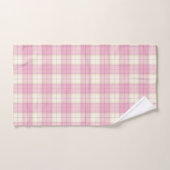 Girly Pink Plaid Tartan Bad Handdoek (Handdoek)