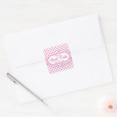 Girly Pink Polka Dot Pattern Schattigee Stickers (Envelop)