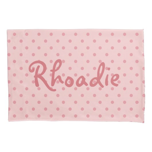 Girly Pink Polka dots Kussensloop (Voorkant)