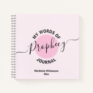 Girly Pink Prophetic Words Journal Notitieboek