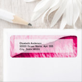 Girly Pink Rose Abstract met naam Etiket (Insitu)