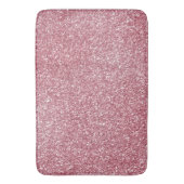 Girly Pink Rose Glitter Sparkle Badmat (Voorkant Verticaal)