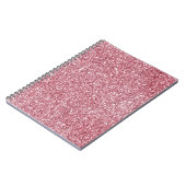 Girly Pink Rose Glitter Sparkle Notitieboek (Linkerzijde)