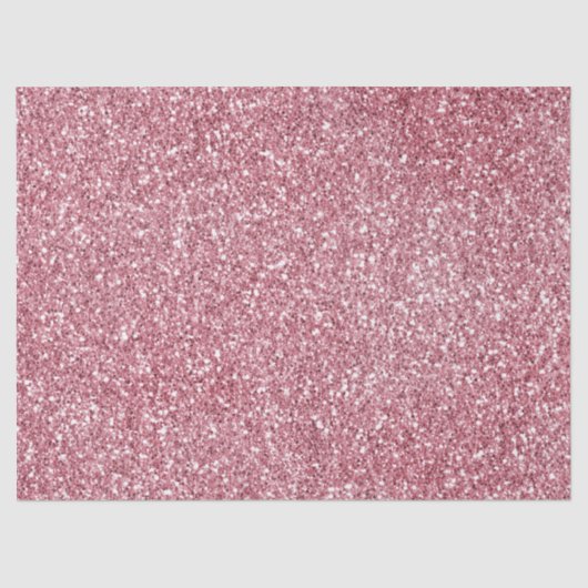 Girly Pink Rose Glitter Tissuepapier (Voorkant)