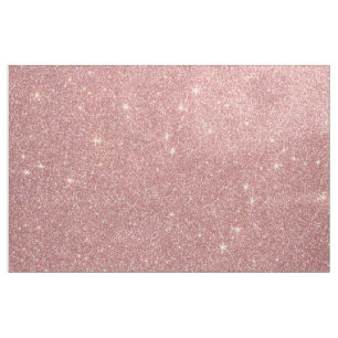 Girly Pink Rose Gold Chic Faux Glitter Patroon Stof
