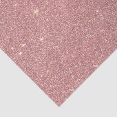 Girly Pink Rose Gold Chic Faux Glitter Patroon Tissuepapier (Detail)