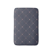 Girly Pink Rose Gold Diamond Navy Blue Geometric Badmat (Voorkant Verticaal)